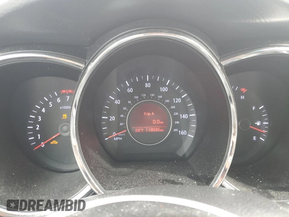 2013 Kia Optima EX with VIN 5XXGN4A75DG226784, listed as a Copart auction lot 47056785 with 118,848 mi miles and Salvage Title. Bid and sale history available at carsss.com. Image 9.