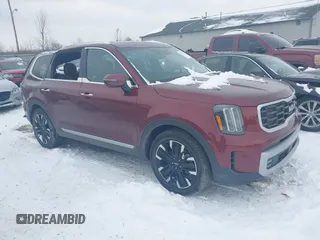 2023 Kia Telluride SX Prestige X-Pro with VIN 5XYP5DGC3PG366935, listed as a IAAI auction lot 41257675 with 23,943 mi miles and . Bid and sale history available at DreamBid. Image 1.