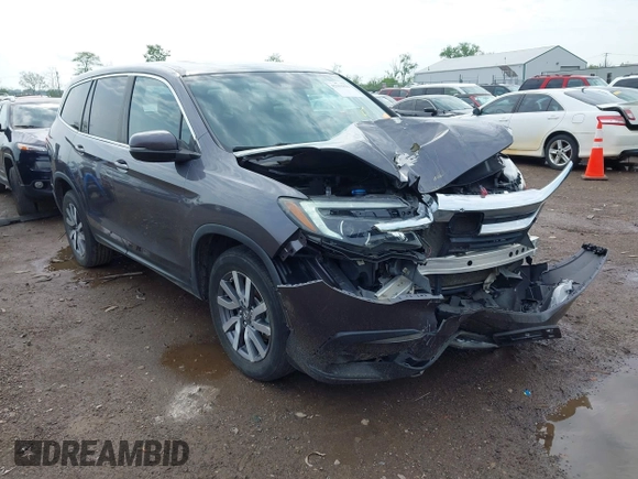 2019 Honda Pilot EX-L with VIN 5FNYF6H57KB053786, listed as a IAAI auction lot 42161832 with 89,326 mi miles and . Bid and sale history available at carsss.com. Image 1.