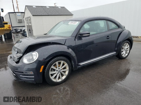 2017 Volkswagen Beetle SE with VIN 3VWJ17AT4HM630760, listed as a Copart auction lot 53664365 with 35,010 mi miles and Salvage Title. Bid and sale history available at DreamBid. Image 1.