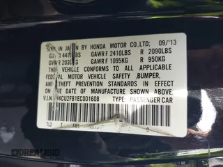 2014 Acura TSX Special Edition с VIN JH4CU2F81EC001608, выставлен на аукционе IAAI как лот 41195216 с пробегом 140 009 миль миль и . История ставок и продаж доступна на DreamBid. Изображение 9.