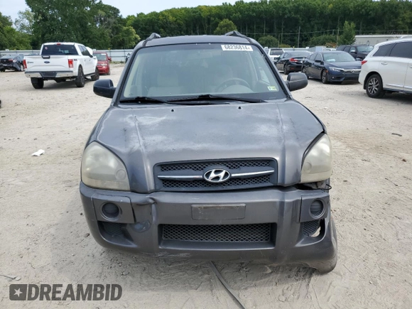 2007 Hyundai Tucson GLS with VIN KM8JM12B27U515691, listed as a Copart auction lot 68236814 with 120,898 mi miles and Salvage Title. Bid and sale history available at carsss.com. Image 5.