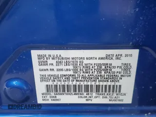 2015 Mitsubishi Outlander Sport 2.4 GT with VIN 4A4AR4AWXFE031118, listed as a Copart auction lot 43797245 with 80,456 mi miles and Salvage Title. Bid and sale history available at carsss.com. Image 14.