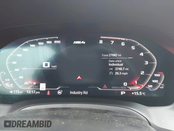 2022 BMW M4 Competition xDrive с VIN WBS43AZ04NCJ24059, выставлен на аукционе IAAI как лот 42182813 с пробегом 27 682 миль миль и . История ставок и продаж доступна на DreamBid. Изображение 7.