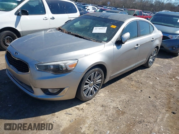 2014 Kia Cadenza Premium with VIN KNALN4D79E5141721, listed as a IAAI auction lot 41749662 with Not Provided miles. Bid and sale history available at carsss.com. Image 2.