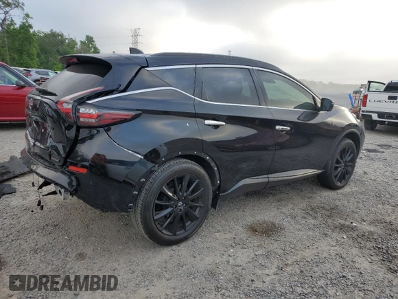 2023 Nissan Murano SV with VIN 5N1AZ2BJ8PC102954, listed as a Copart auction lot 51410225 with 37,538 mi miles and Non Repairable. Bid and sale history available at DreamBid. Image 3.