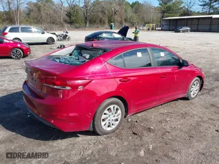 2017 Hyundai Elantra SE with VIN KMHD74LF9HU367547, listed as a IAAI auction lot 41595195 with 125,498 mi miles. Bid and sale history available at carsss.com. Image 4.