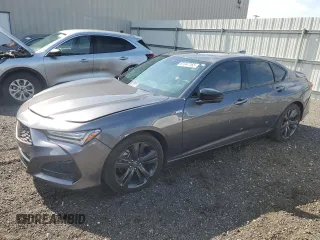 2022 Acura TLX w/A-Spec Package with VIN 19UUB5F5XNA004362, listed as a Copart auction lot 61047165 with 32,158 mi miles and Salvage title. Bid and sale history available at DreamBid. Image 1.