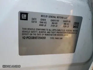 2014 Chevrolet Cruze 1LT with VIN 1G1PC5SB9E7294393, listed as a Copart auction lot 88645355 with 100,044 mi miles and Salvage Title. Bid and sale history available at carsss.com. Image 15.
