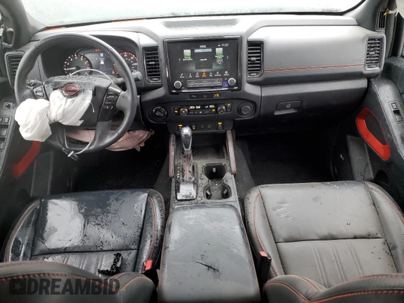 2023 Nissan Frontier SV with VIN 1N6ED1EKXPN663452, listed as a Copart auction lot 53535295 with 17,522 mi miles and Salvage title. Bid and sale history available at DreamBid. Image 8.