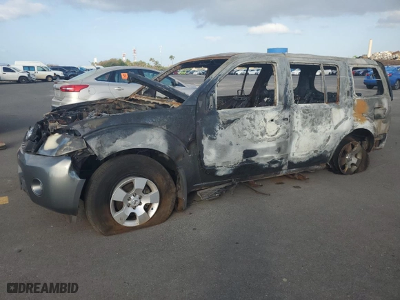 2008 Nissan Pathfinder S with VIN 5N1AR18U28C667245, listed as a Copart auction lot 88345235 with 0 mi miles and Salvage Title. Bid and sale history available at carsss.com. Image 1.