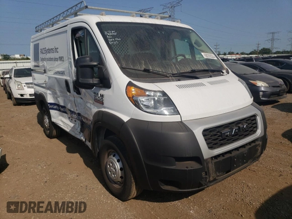 2021 Ram ProMaster Cargo with VIN 3C6LRVNG8ME567227, listed as a Copart auction lot 68293524 with 37,921 mi miles and Salvage Title. Bid and sale history available at DreamBid. Image 4.