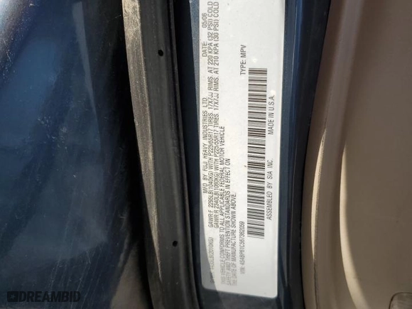 2006 Subaru Legacy Wagon Outback 2.5i with VIN 4S4BP61C567362059, listed as a Copart auction lot 50091205 with 218,880 mi miles and Salvage Title. Bid and sale history available at carsss.com. Image 12.