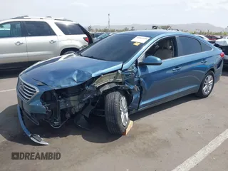 2017 Hyundai Sonata SE with VIN 5NPE24AF2HH562152, listed as a IAAI auction lot 41883250 with 178,328 mi miles. Bid and sale history available at carsss.com. Image 2.