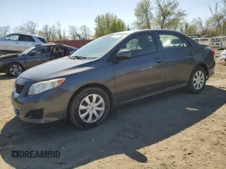 2009 Toyota Corolla with VIN JTDBL40E99J006440, listed as a Copart auction lot 53666405 with 190,060 mi miles and Salvage Title. Bid and sale history available at carsss.com. Image 1.