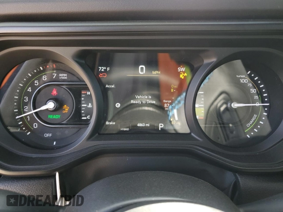 2024 Jeep Wrangler Rubicon z VIN 1C4RJXR64RW193946, wystawiony jako Copart lot #51693105 z przebiegiem 4 863 mil mil oraz Szkoda całkowita • Salvage title. Historia ofert i sprzedaży dostępna na DreamBid. Obrazek 9.