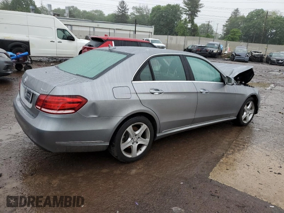 2014 Mercedes-Benz E 350 Luxury with VIN WDDHF8JB1EB014135, listed as a Copart auction lot 56395215 with Not provided miles and Salvage title. Bid and sale history available at DreamBid. Image 3.