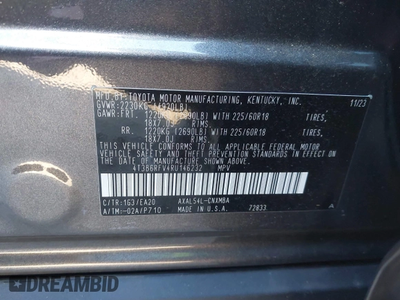 2024 Toyota RAV4 Hybrid XLE Premium with VIN 4T3B6RFV4RU146232, listed as a IAAI auction lot 41309703 with 15,082 mi miles. Bid and sale history available at carsss.com. Image 9.
