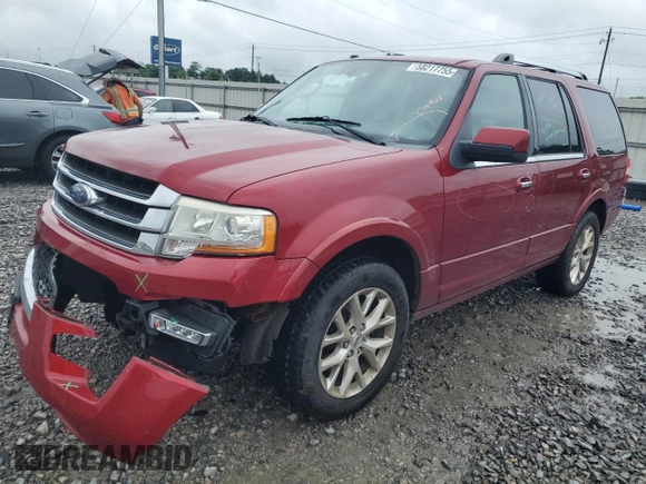2015 Ford Expedition Limited with VIN 1FMJU1KT5FEF30882, listed as a Copart auction lot 58217755 with 213,462 mi miles and Salvage title. Bid and sale history available at DreamBid. Image 1.