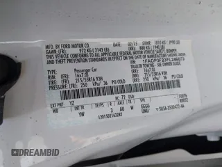 2015 Ford Focus SE с VIN 1FADP3F23FL249879, выставлен на аукционе IAAI как лот 41900558 с пробегом 96 239 миль миль и . История ставок и продаж доступна на DreamBid. Изображение 9.