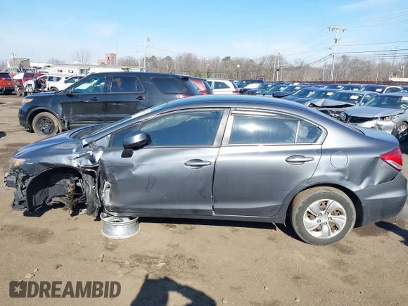 2013 Honda Civic LX with VIN 19XFB2F51DE012870, listed as a IAAI auction lot 41602499 with 120,001 mi miles and . Bid and sale history available at DreamBid. Image 15.