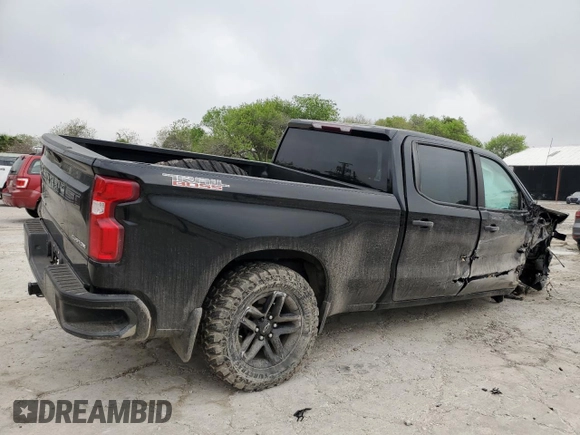 2021 Chevrolet Silverado 1500 Custom Trail Boss with VIN 1GCPYCEF5MZ296592, listed as a Copart auction lot 50968655 with 60,010 mi miles and Salvage Title. Bid and sale history available at DreamBid. Image 3.