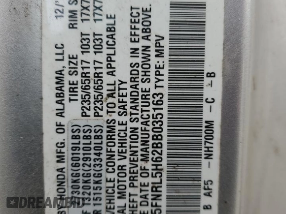 2011 Honda Odyssey EX-L with VIN 5FNRL5H62BB035163, listed as a Copart auction lot 49179955 with 237,661 mi miles and Non Repairable. Bid and sale history available at carsss.com. Image 13.