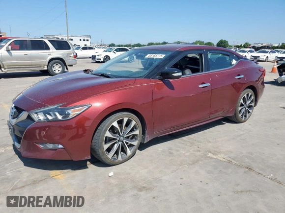 2017 Nissan Maxima Platinum with VIN 1N4AA6AP9HC432795, listed as a Copart auction lot 58165715 with 89,459 mi miles and Salvage title. Bid and sale history available at DreamBid. Image 1.