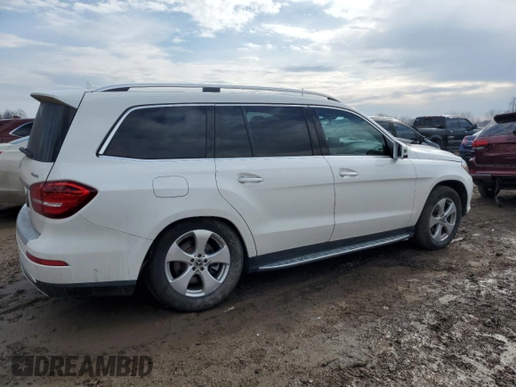 2017 Mercedes-Benz GLS 450 with VIN 4JGDF6EE1HA986308, listed as a Copart auction lot 43828644 with 48,625 mi miles and Salvage Title. Bid and sale history available at DreamBid. Image 3.