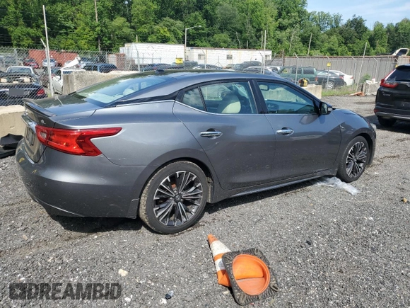 2016 Nissan Maxima SL with VIN 1N4AA6APXGC903559, listed as a Copart auction lot 61213525 with 124,575 mi miles and Salvage title. Bid and sale history available at DreamBid. Image 3.