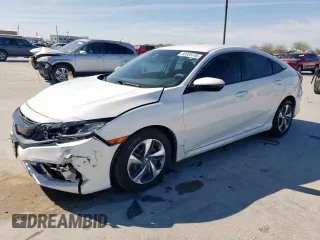 2019 Honda Civic Sedan LX with VIN 2HGFC2F68KH606218, listed as a Copart auction lot 50328745 with 74,750 mi miles and Salvage Title. Bid and sale history available at carsss.com. Image 1.