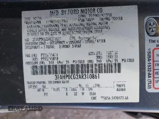 2010 Ford Fusion SEL with VIN 3FAHP0CG2AR310861, listed as a IAAI auction lot 41320306 with 79,404 mi miles. Bid and sale history available at carsss.com. Image 9.