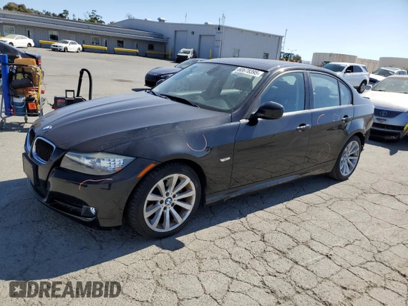 2011 BMW 3 Series 328i with VIN WBAPH5C54BA444424, listed as a Copart auction lot 60678395 with 91,440 mi miles and Salvage title. Bid and sale history available at DreamBid. Image 1.