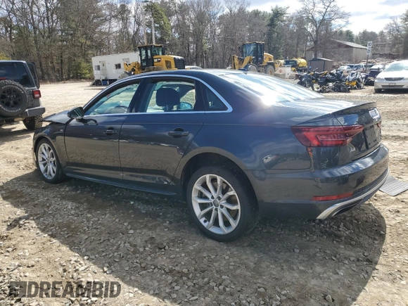 2019 Audi A4 Premium Plus с VIN WAUENAF45KN020643, выставлен на аукционе Copart как лот 50687695 с пробегом Не указан миль и Списание • Salvage title. История ставок и продаж доступна на DreamBid. Изображение 2.