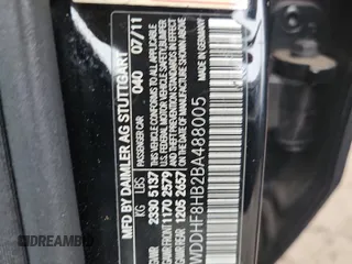 2011 Mercedes-Benz E 350 Luxury with VIN WDDHF8HB2BA488005, listed as a Copart auction lot 62936585 with 188,501 mi miles and Salvage title. Bid and sale history available at DreamBid. Image 12.