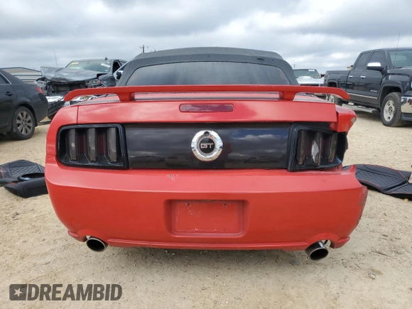 2005 Ford Mustang GT Deluxe with VIN 1ZVFT85HX55232398, listed as a Copart auction lot 47000505 with 86,445 mi miles and Salvage Title. Bid and sale history available at DreamBid. Image 6.