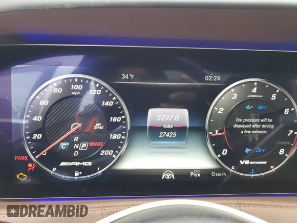 2019 Mercedes-Benz S-Class AMG S 63 with VIN WDDUG8JB5KA463752, listed as a Copart auction lot 88930085 with 27,425 mi miles and Salvage Title. Bid and sale history available at carsss.com. Image 9.