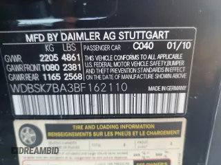 2011 Mercedes-Benz SL 550 z VIN WDBSK7BA3BF162110, wystawiony jako Copart lot #75315214 z przebiegiem Nie podano mil oraz Szkoda całkowita • Salvage title. Historia ofert i sprzedaży dostępna na DreamBid. Obrazek 13.