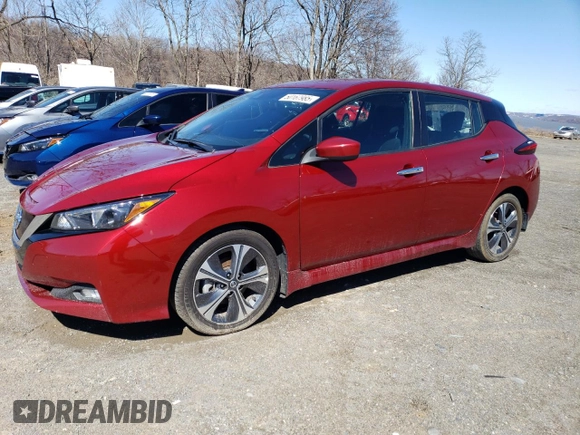 2021 Nissan LEAF SV with VIN 1N4AZ1CV6MC556928, listed as a Copart auction lot 50167985 with 39,076 mi miles and Salvage title. Bid and sale history available at DreamBid. Image 1.