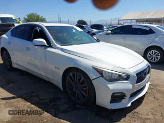 2017 Infiniti Q50 Red Sport 400 with VIN JN1FV7AP7HM851011, listed as a IAAI auction lot 42518743 with Not provided miles and . Bid and sale history available at DreamBid. Image 1.
