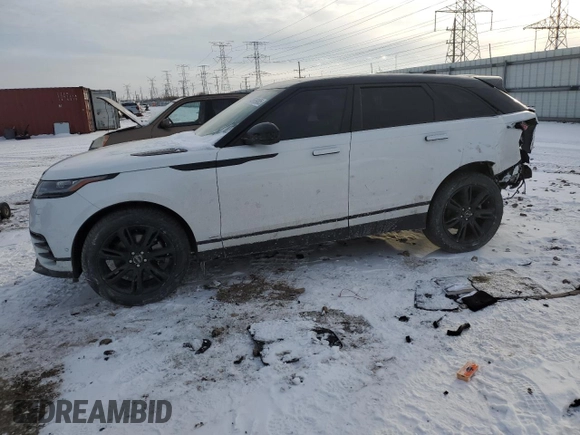 2021 Land Rover Range Rover Velar R-Dynamic S with VIN SALYT2EX4MA319874, listed as a Copart auction lot 45609085 with 25,675 mi miles and Salvage title. Bid and sale history available at DreamBid. Image 1.