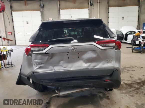 2021 Toyota RAV4 XLE Premium with VIN 2T3A1RFV3MC155735, listed as a Copart auction lot 58738135 with 87,685 mi miles and Salvage title. Bid and sale history available at DreamBid. Image 6.