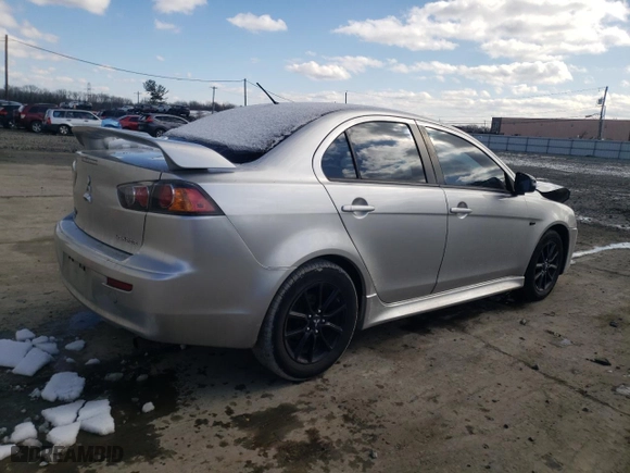 2017 Mitsubishi Lancer ES with VIN JA32U2FU3HU014318, listed as a Copart auction lot 44777165 with 66911 miles and Salvage Title. Bid and sale history available at carsss.com. Image 3.