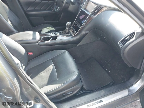 2015 Infiniti Q50 Premium with VIN JN1BV7AR4FM414029, listed as a IAAI auction lot 41525739 with 176,341 mi miles. Bid and sale history available at carsss.com. Image 5.