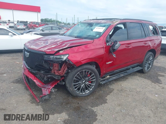 2024 Cadillac Escalade AWD V-Series z VIN 1GYS4HK99RR339334, wystawiony jako IAAI lot #42280146 z przebiegiem 19 210 mil mil oraz . Historia ofert i sprzedaży dostępna na DreamBid. Obrazek 2.