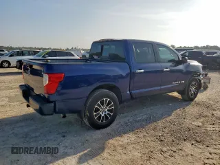 2020 Nissan Titan Platinum Reserve with VIN 1N6AA1EFXLN505021, listed as a Copart auction lot 65716805 with 64,624 mi miles and Salvage title. Bid and sale history available at DreamBid. Image 3.