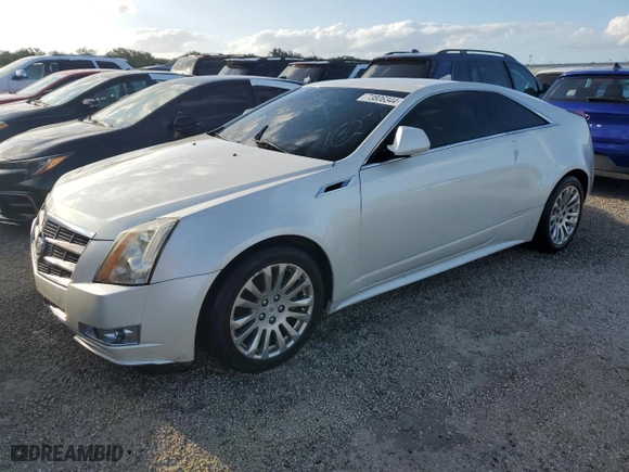 2011 Cadillac CTS Coupe Performance with VIN 1G6DJ1ED3B0148102, listed as a Copart auction lot 73806344 with 117,302 mi miles and Salvage Title. Bid and sale history available at carsss.com. Image 1.