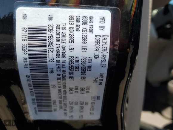 2002 Chrysler PT Cruiser Limited with VIN 3C8FY68BX2T211173, listed as a Copart auction lot 65964855 with 77,223 mi miles and Salvage title. Bid and sale history available at DreamBid. Image 13.