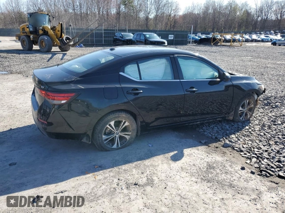 2022 Nissan Sentra SV with VIN 3N1AB8CV8NY259355, listed as a Copart auction lot 53443495 with 18,271 mi miles and Salvage Title. Bid and sale history available at DreamBid. Image 3.