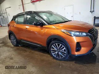2021 Nissan Kicks SR with VIN 3N1CP5DV0ML474697, listed as a Copart auction lot 53493615 with 100,450 mi miles and Salvage Title. Bid and sale history available at carsss.com. Image 4.